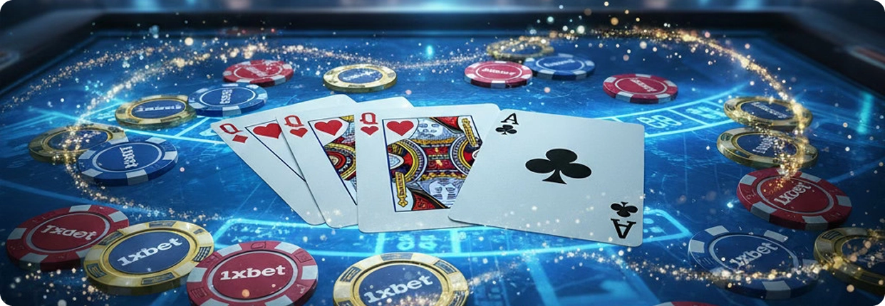 1xBet canlı blackjack masaları ve gerçek krupiyeler